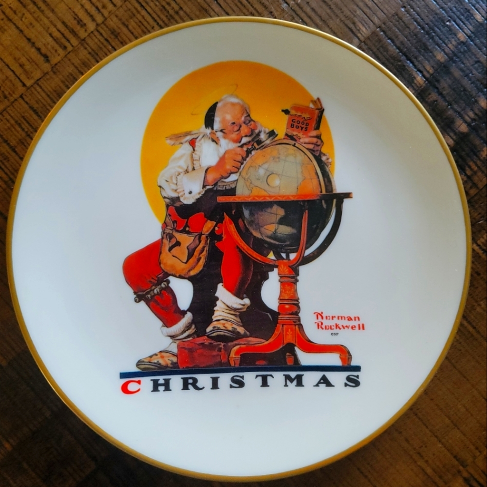 Norman Rockwell 1978 Gorham Christmas Plate